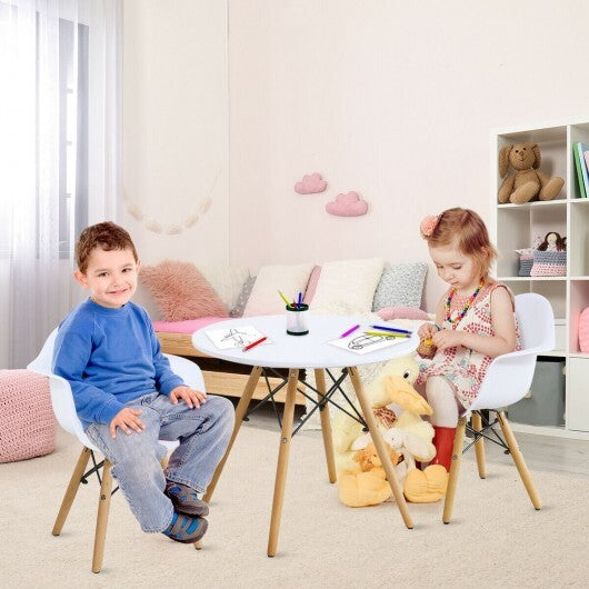 3 Pieces Kid's Modern Round Table Chair Set LuxuryLifeWay Online Store