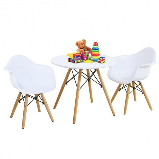 3 Pieces Kid's Modern Round Table Chair Set LuxuryLifeWay Online Store