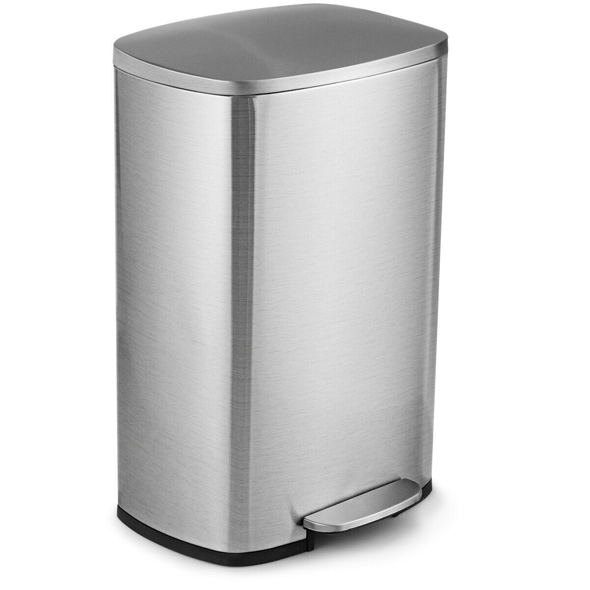 13.2 Gallon Stainless Steel Trash Garbage Can with Bucket - Color: Silver LuxuryLifeWay Online Store