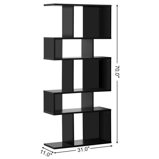 5 Cubes Ladder Shelf Corner Bookshelf Display Rack Bookcase-Gray