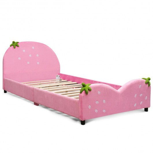 Kids Children Upholstered Berry Pattern Toddler Bed LuxuryLifeWay Online Store