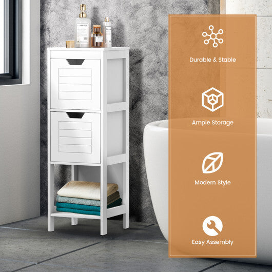 Bathroom Wooden Floor Cabinet Multifunction Storage Rack Stand Organizer-Black LuxuryLifeWay Online Store