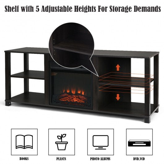 2-Tier TV Storage Cabinet Console with Adjustable Shelves LuxuryLifeWay Online Store