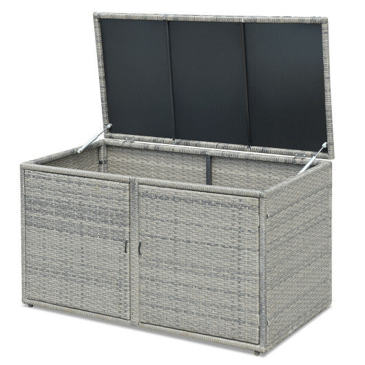 88 Gallon Garden Patio Rattan Storage Container Box - Color: Gray LuxuryLifeWay Online Store