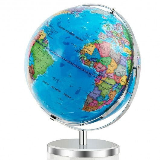 13 Inch Illuminated World Globe 720 Rotating Map with LED Light LuxuryLifeWay Online Store