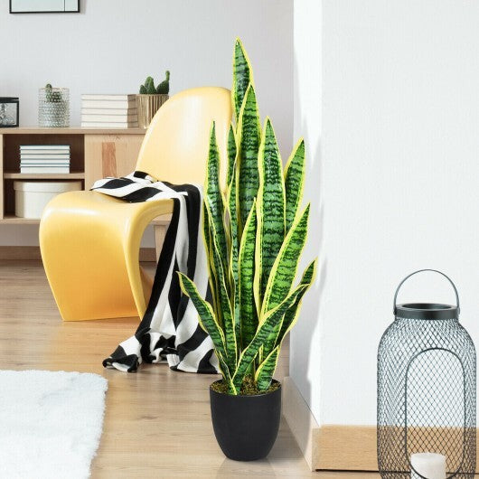 35.5 Inch Indoor-Outdoor Decoration Fake Artificial Snake Plant