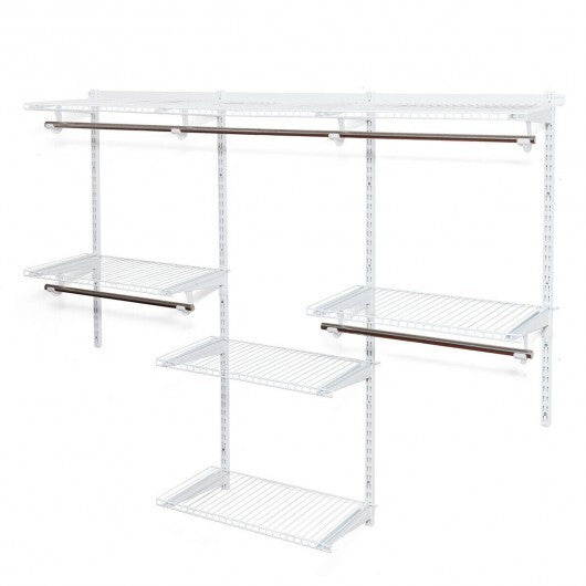 Adjustable Wall Mounted Closet Rack System with Shelf LuxuryLifeWay Online Store