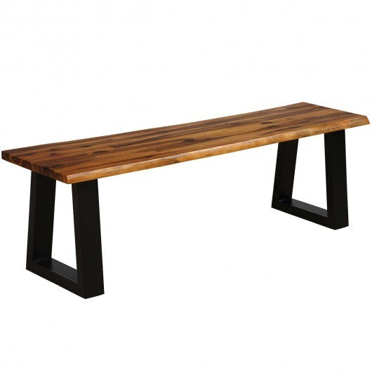 Solid Acacia Wood Patio Bench Dining Bench Seating Chair LuxuryLifeWay Online Store