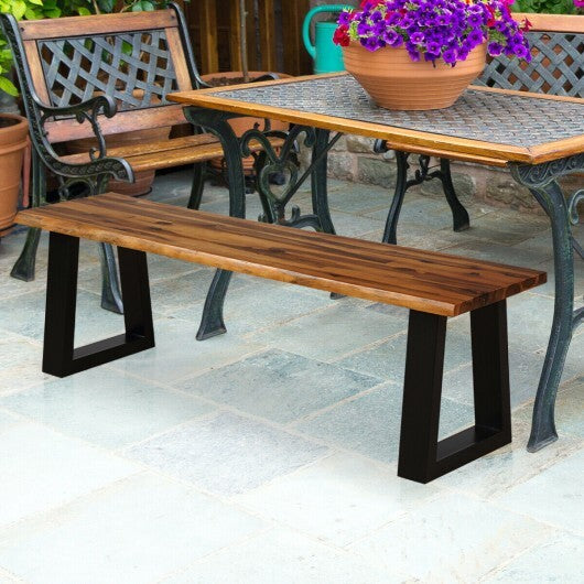Solid Acacia Wood Patio Bench Dining Bench Seating Chair LuxuryLifeWay Online Store