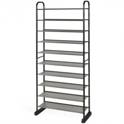 10-Tier Free-Standing Metal Frame Shoe Rack LuxuryLifeWay Online Store