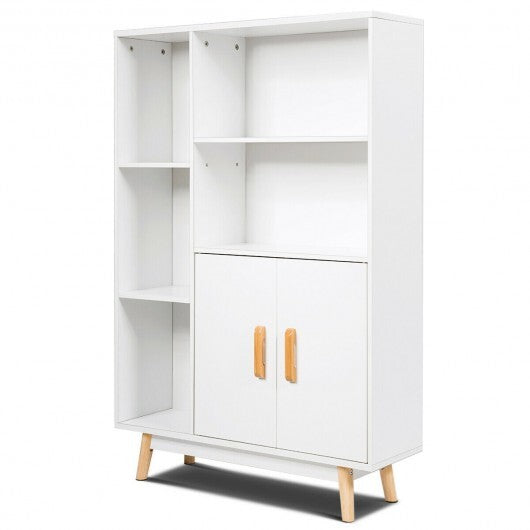 Free Standing Pantry Cabinet with 2 Door Cabinet and 5 Shelves LuxuryLifeWay Online Store