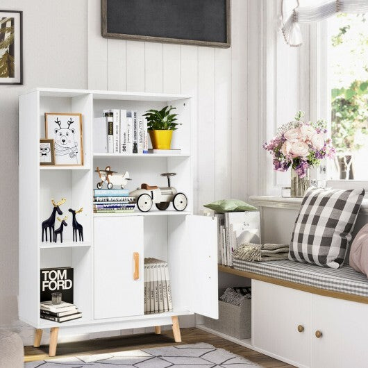 Free Standing Pantry Cabinet with 2 Door Cabinet and 5 Shelves LuxuryLifeWay Online Store