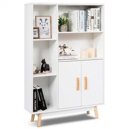 Free Standing Pantry Cabinet with 2 Door Cabinet and 5 Shelves LuxuryLifeWay Online Store