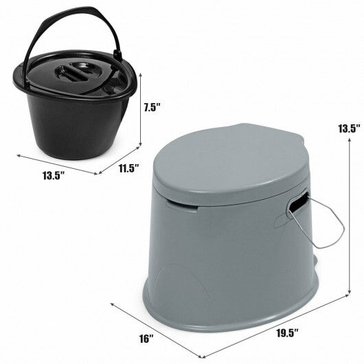 5L Portable Travel Toilet with Paper Holder for Outdoor LuxuryLifeWay Online Store