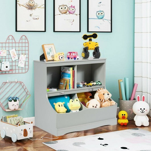 Kids Floor Cabinet Multi-Functional Bookcase -White LuxuryLifeWay Online Store