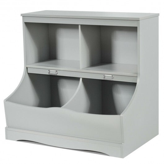 Kids Floor Cabinet Multi-Functional Bookcase -White LuxuryLifeWay Online Store