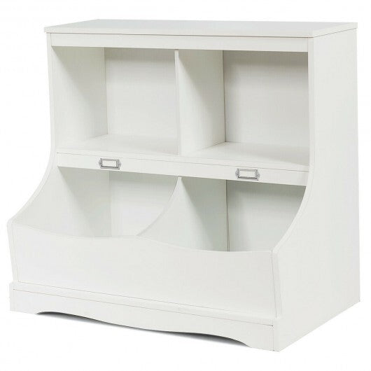 Kids Floor Cabinet Multi-Functional Bookcase -White LuxuryLifeWay Online Store