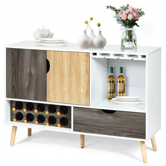 Mid-Century Buffet Sideboard Wooden Storage Cabinet - Color: White LuxuryLifeWay Online Store