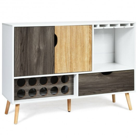 Mid-Century Buffet Sideboard Wooden Storage Cabinet - Color: White LuxuryLifeWay Online Store