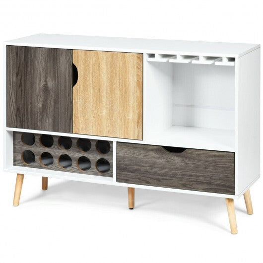 Mid-Century Buffet Sideboard Wooden Storage Cabinet - Color: White LuxuryLifeWay Online Store