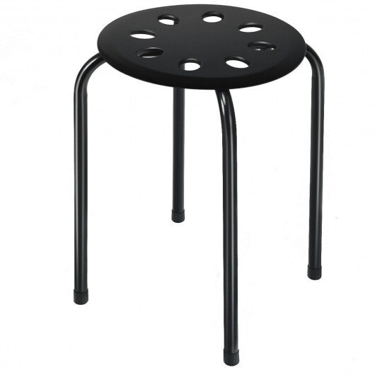 Set of 6 Portable Plastic Stack Stools-Black - Color: Black LuxuryLifeWay Online Store
