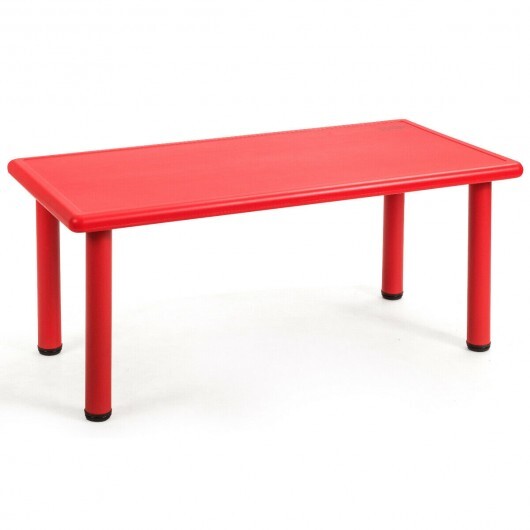 Kids Plastic Rectangular Learn and Play Table-Red LuxuryLifeWay Online Store
