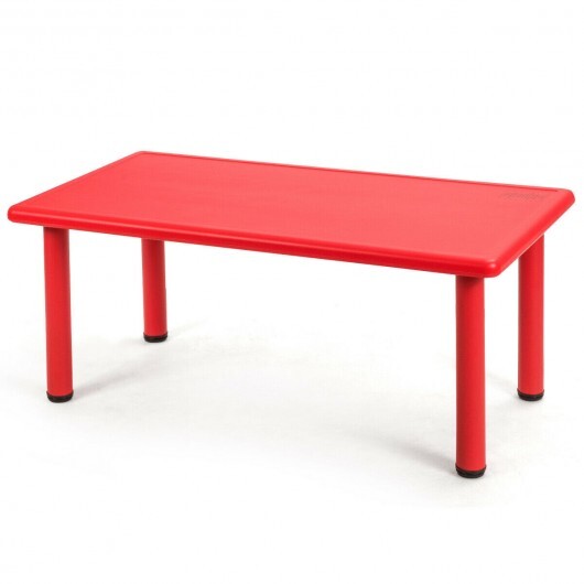 Kids Plastic Rectangular Learn and Play Table-Red LuxuryLifeWay Online Store