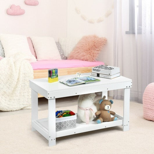Solid Multifunctional Wood Kids Activity Play Table-White - Color: White LuxuryLifeWay Online Store