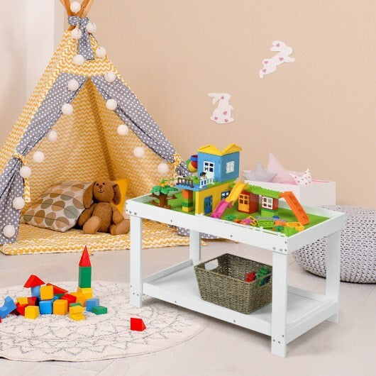 Solid Multifunctional Wood Kids Activity Play Table-White - Color: White LuxuryLifeWay Online Store