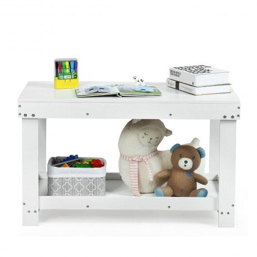 Solid Multifunctional Wood Kids Activity Play Table-White - Color: White LuxuryLifeWay Online Store
