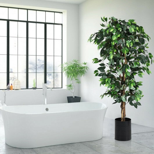 6 Feet Artificial Ficus Silk Tree - Color: Green LuxuryLifeWay Online Store