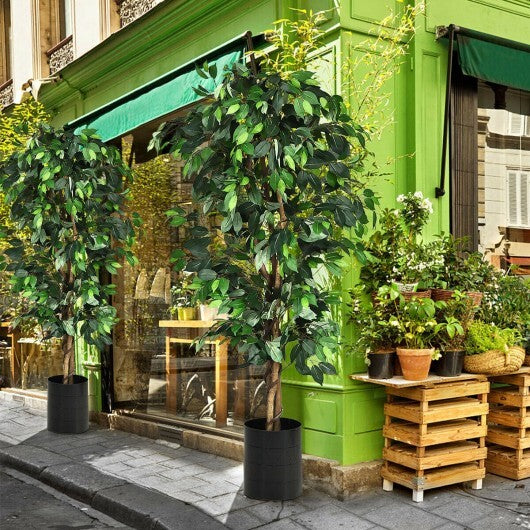 6 Feet Artificial Ficus Silk Tree - Color: Green LuxuryLifeWay Online Store