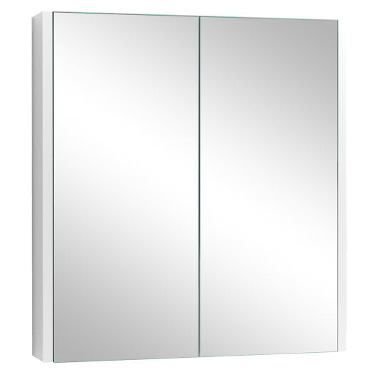 Double Door Bathroom Wall Cabinet with Mirror and Adjustable Shelf LuxuryLifeWay Online Store