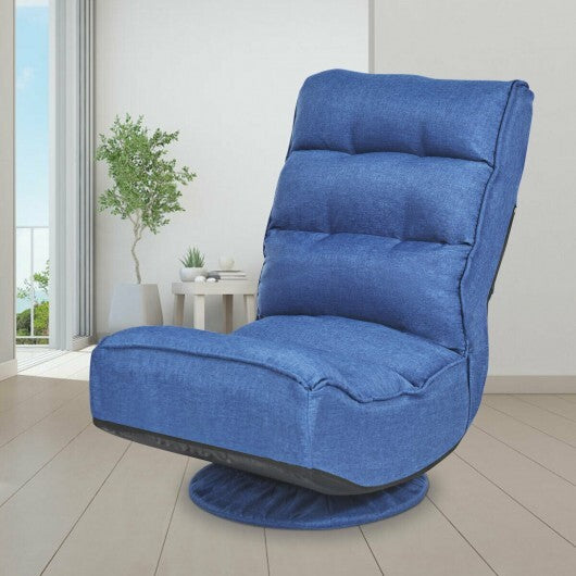 5-Position Folding Floor Gaming Chair-Navy LuxuryLifeWay Online Store