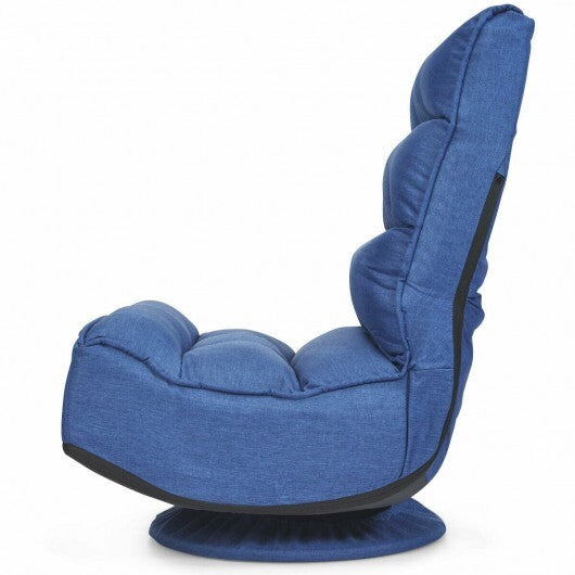 5-Position Folding Floor Gaming Chair-Navy LuxuryLifeWay Online Store