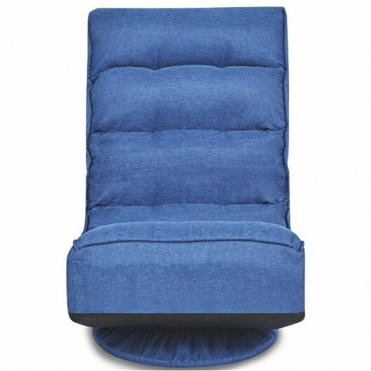 5-Position Folding Floor Gaming Chair-Navy LuxuryLifeWay Online Store