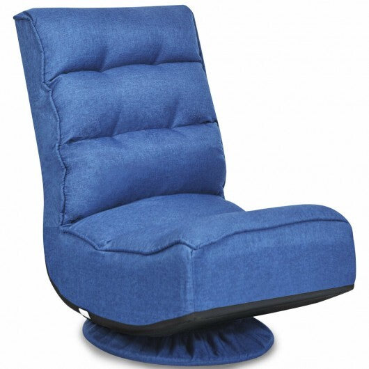 5-Position Folding Floor Gaming Chair-Navy LuxuryLifeWay Online Store
