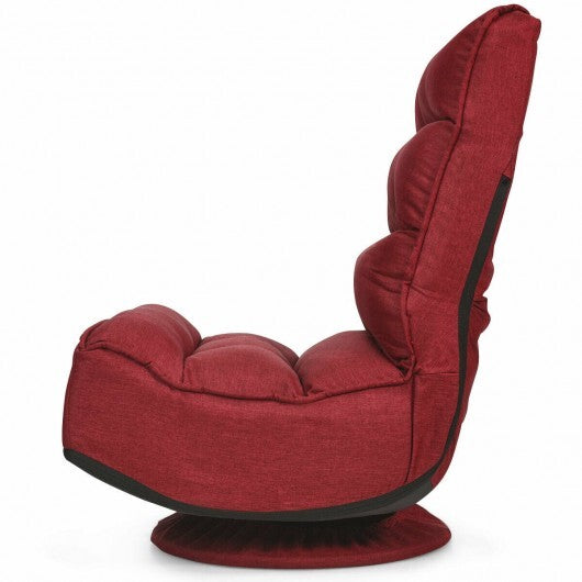5-Position Folding Floor Gaming Chair-Navy LuxuryLifeWay Online Store