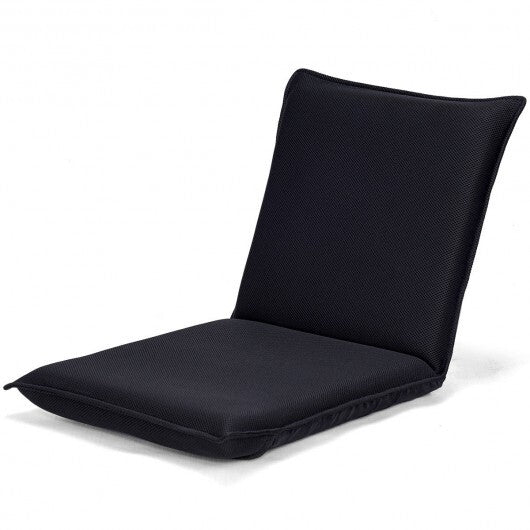 Adjustable 6 Positions Folding Lazy Man Sofa Chair Floor Chair-Black - Color: Black LuxuryLifeWay Online Store