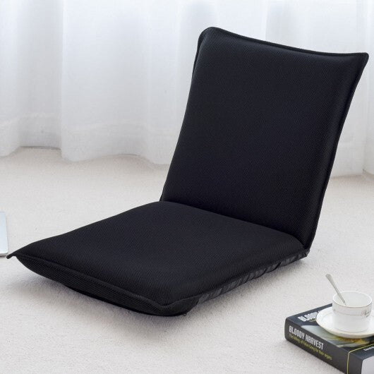 Adjustable 6 Positions Folding Lazy Man Sofa Chair Floor Chair-Black - Color: Black LuxuryLifeWay Online Store