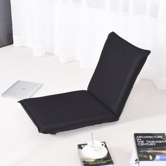 Adjustable 6 Positions Folding Lazy Man Sofa Chair Floor Chair-Black - Color: Black LuxuryLifeWay Online Store