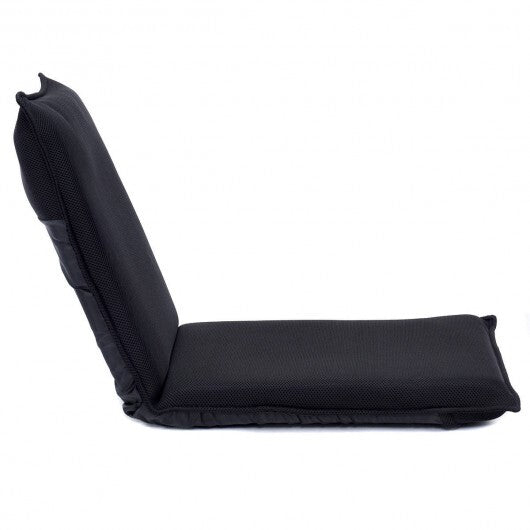 Adjustable 6 Positions Folding Lazy Man Sofa Chair Floor Chair-Black - Color: Black LuxuryLifeWay Online Store