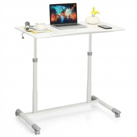 Height Adjustable Computer Desk Sit to Stand Rolling Table LuxuryLifeWay Online Store
