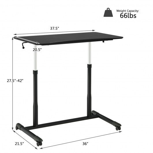 Height Adjustable Computer Desk Sit to Stand Rolling Table