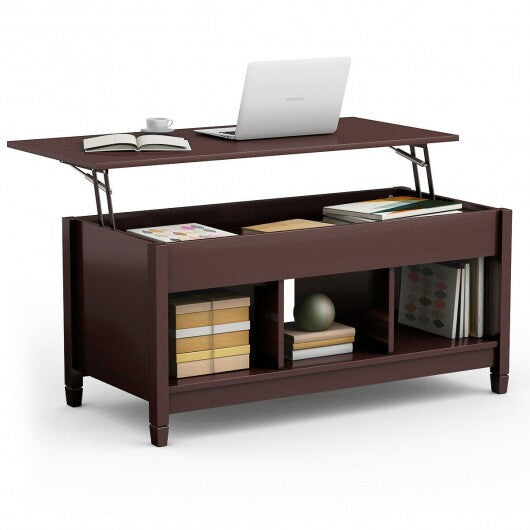 Coffee Table with Hidden Storage Compartment-White LuxuryLifeWay Online Store
