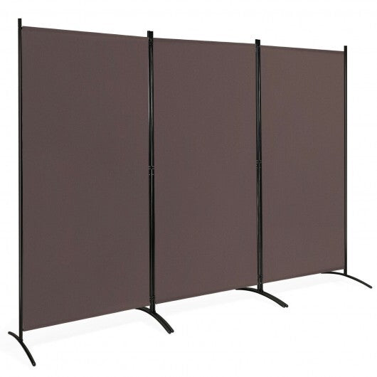 3-Panel Room Divider Folding Privacy Partition Screen for Office Room-Brown - Color: Brown LuxuryLifeWay Online Store