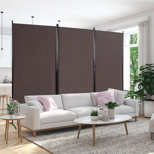 3-Panel Room Divider Folding Privacy Partition Screen for Office Room-Brown - Color: Brown LuxuryLifeWay Online Store