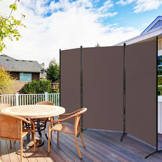 3-Panel Room Divider Folding Privacy Partition Screen for Office Room-Brown - Color: Brown LuxuryLifeWay Online Store