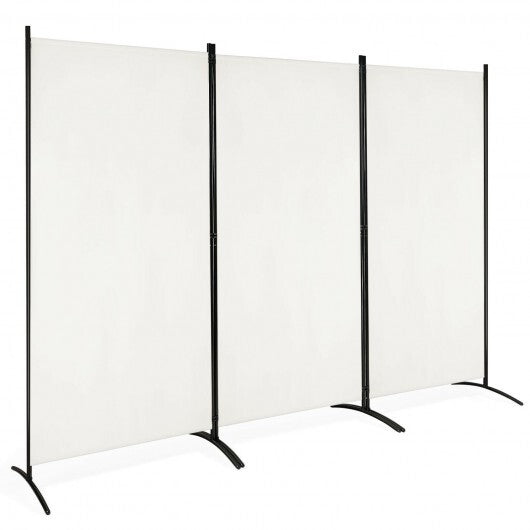 3-Panel Room Divider Folding Privacy Partition Screen for Office Room-Black