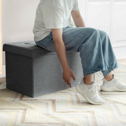 31.5 Inch Fabric Foldable Storage with Removable Storage Bin-Light Gray LuxuryLifeWay Online Store